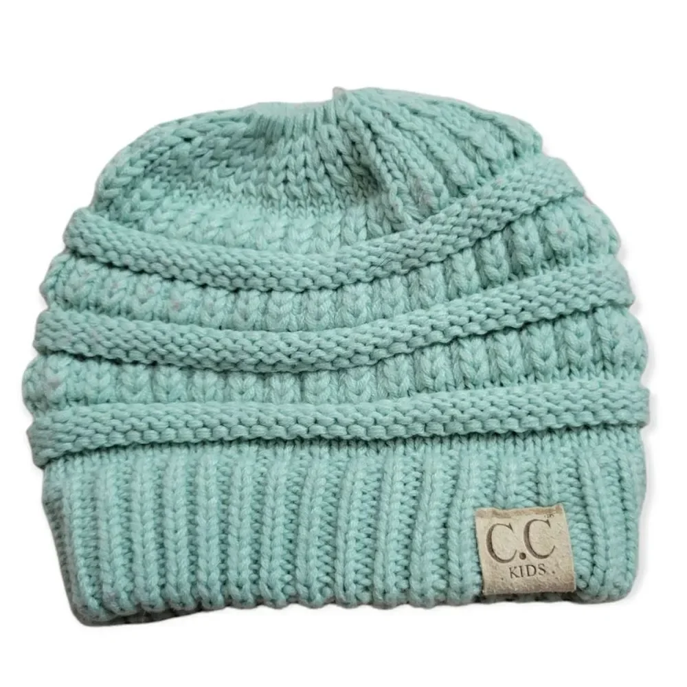 CC kids hat, mint green. 7